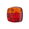 Farol Traseiro Quadrado, 12/24V, vermelho/laranja/branco, 121x56x121mm