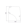 Vidro Porta Direita 1505 x 1250 mm
